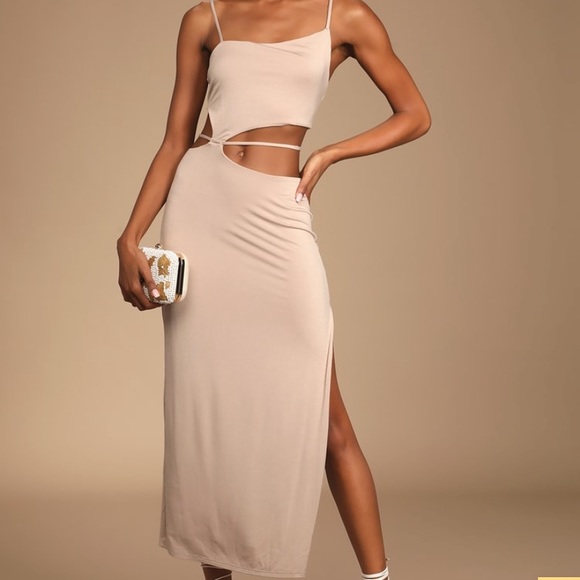 Lulus Dresses & Skirts - Lulu’s I Asymmetrical Cutout Midi Dress